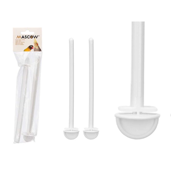 Set 2 Palos para Jaula Mascow Blanco 6x25x3 cm - Accesorio Mascotas (24 Unidades) Set 2 Palos para Jaula Mascow Blanco 6x25x3 cm - Accesorio Mascotas (24 Unidades)