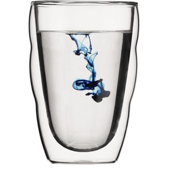 Juego de 6 vasos térmicos - BODUM - Pilatus - Doble pared - 0,35 l - Transparente 1 Juego de 6 vasos térmicos - BODUM - Pilatus - Doble pared - 0,35 l - Transparente 1