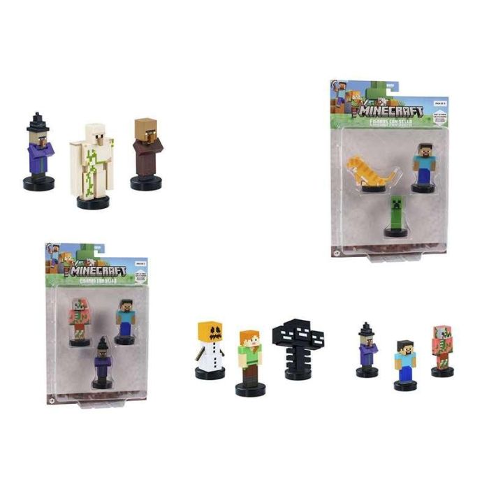 Figura minecraft pack de 3 figuras. - modelos surtidos 2 Figura minecraft pack de 3 figuras. - modelos surtidos 2