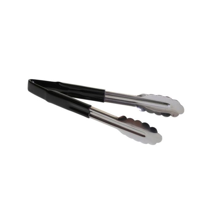 TABLECRAFT - 3774BKEU/3 - Pack de 3 unidades - Pinza con cubierta de vinilo - 24,4 x 3,8 x 3,5 cm - Negro