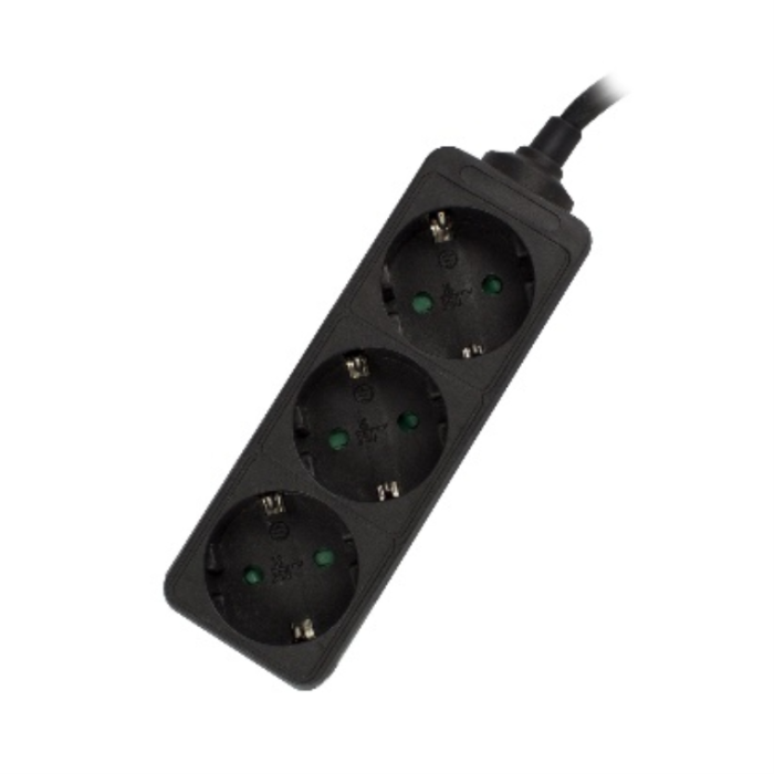 Ewent EW3959 base múltiple 1,5 m 3 salidas AC Interior Negro Ewent EW3959 base múltiple 1,5 m 3 salidas AC Interior Negro