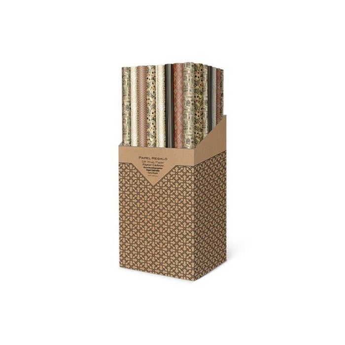 Papel De Regalo Rollo Tv 0,7X1,5 M (Caja De 60) Kraft Reciclado Eco