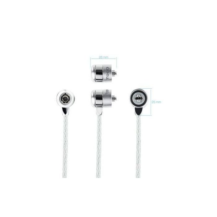 Tooq Cable De Seguridad Tipo Kensington Con Llave Para Portátil 1,5M Plata 1 Tooq Cable De Seguridad Tipo Kensington Con Llave Para Portátil 1,5M Plata 1