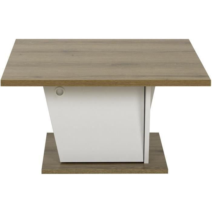 Mesa de centro ATOS Bar - Cuadrada - Roble Helvezia / Blanco - 69 x 69 x 38 cm 3 Mesa de centro ATOS Bar - Cuadrada - Roble Helvezia / Blanco - 69 x 69 x 38 cm 3