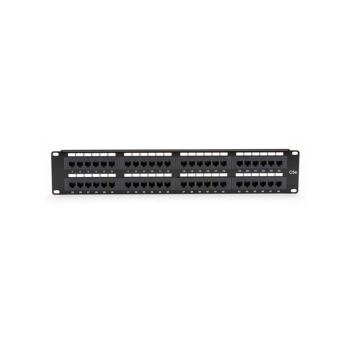 Black Box Connect CAT5e Patch Panel de 48 Puertos, 2U, Punchdown Sin Blindaje