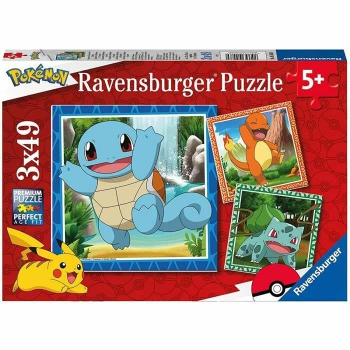 Ravensburger Puzzle 3x49 Piezas Pokemon para Niños a Partir de 5 Años 0 Ravensburger Puzzle 3x49 Piezas Pokemon para Niños a Partir de 5 Años 0
