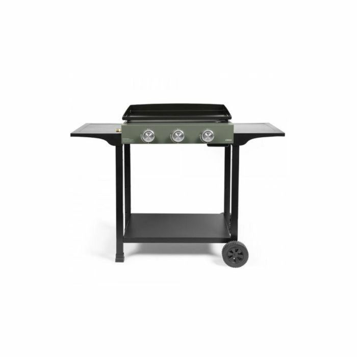 Livoo DOC326 Plancha de gas con carro, 3 quemadores, Verde/Negro 5