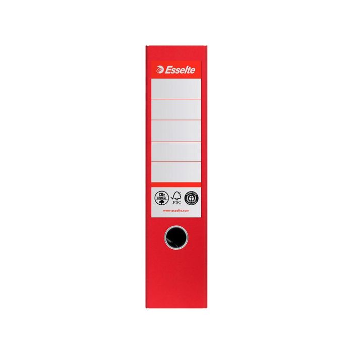 Archivador De Palanca Esselte N 1 Co2 Neutral Din A4 Carton Forrado Lomo 75 mm Rojo Vivida 2