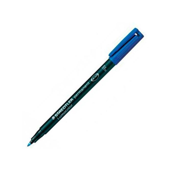 Staedtler 318-3 F Rotulador Permanente Lumocolor Fino Azul (Pack 10 Unidades) (10 Unidades)