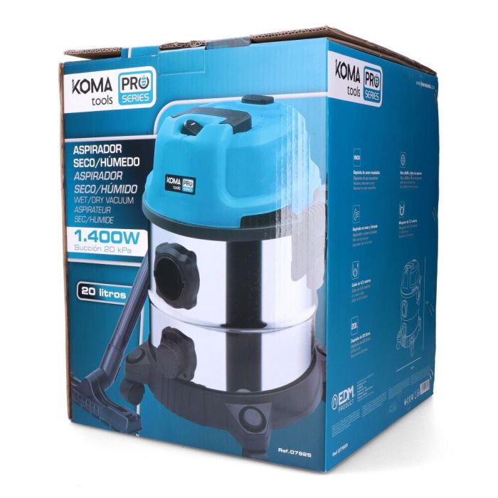 Aspirador seco / húmedo, 1400 W 20 kpa 4 Aspirador seco / húmedo, 1400 W 20 kpa 4