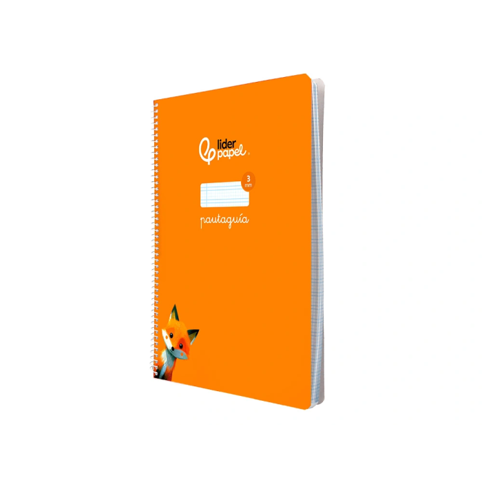 Liderpapel Cuaderno Espiral A4 Pautaguía Tapa Blanda 80 Hojas 75gr Cuadro Pautado 3mm Color Naranja 3