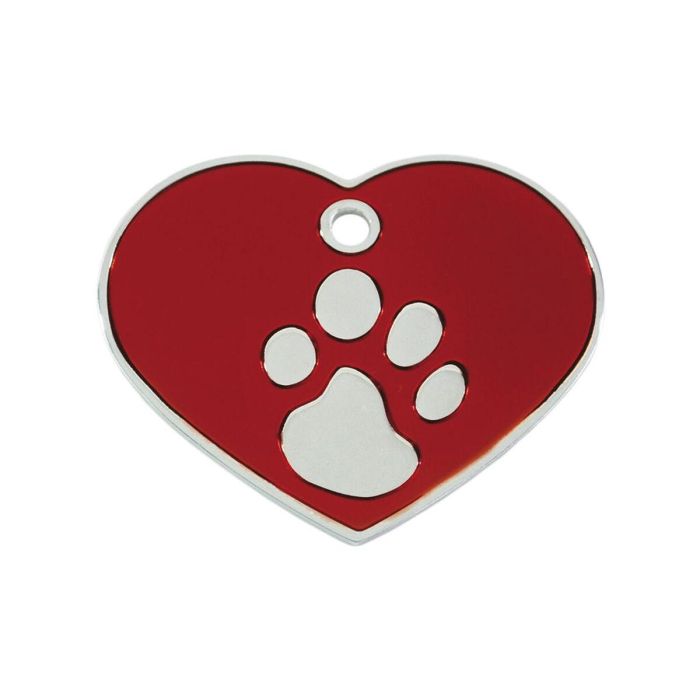 Placa identificativa para collar Imarc Heart Rojo Plateado 0 Placa identificativa para collar Imarc Heart Rojo Plateado 0