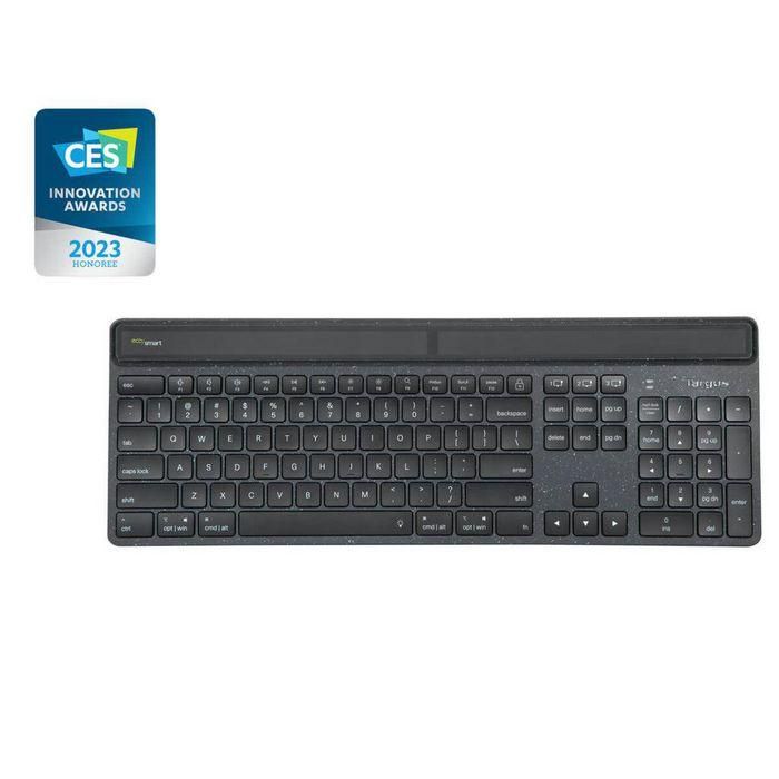 Targus Sustainable Energy Harvesting EcoSmart™ Keyboard, Bluetooth 5.0 BLE, Nordic 1 Targus Sustainable Energy Harvesting EcoSmart™ Keyboard, Bluetooth 5.0 BLE, Nordic 1