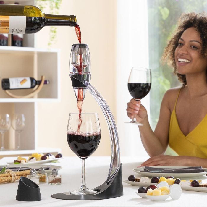 Aireador de Vino Profesional con Soporte Torre y Base Antigoteo Winair InnovaGoods Aireador de Vino Profesional con Soporte Torre y Base Antigoteo Winair InnovaGoods
