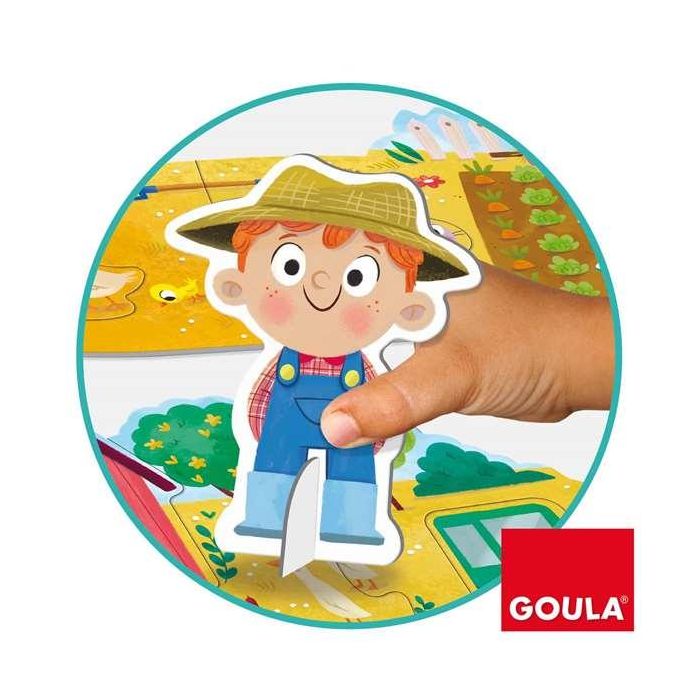 Goula Puzzle XXL Granja 53176 con 17 Piezas y Figuras para Niños +3 Años 7