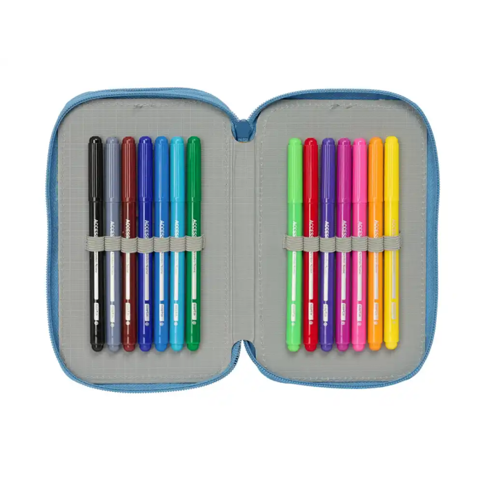 Safta Plumier Escolar Triple Cremallera Frozen 37 Piezas 195x125x55 mm 5