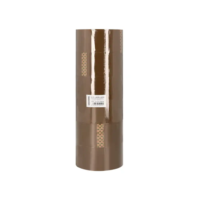 Greening Cinta de Embalaje Marrón Polipropileno 60 mt x 48 mm Alta Adherencia para Paquetería 6