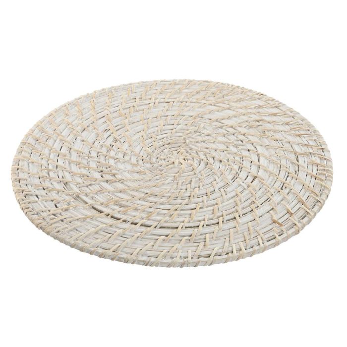Individual Balines DKD Home Decor Blanco Natural 34 x 1.5 x 34 cm 1