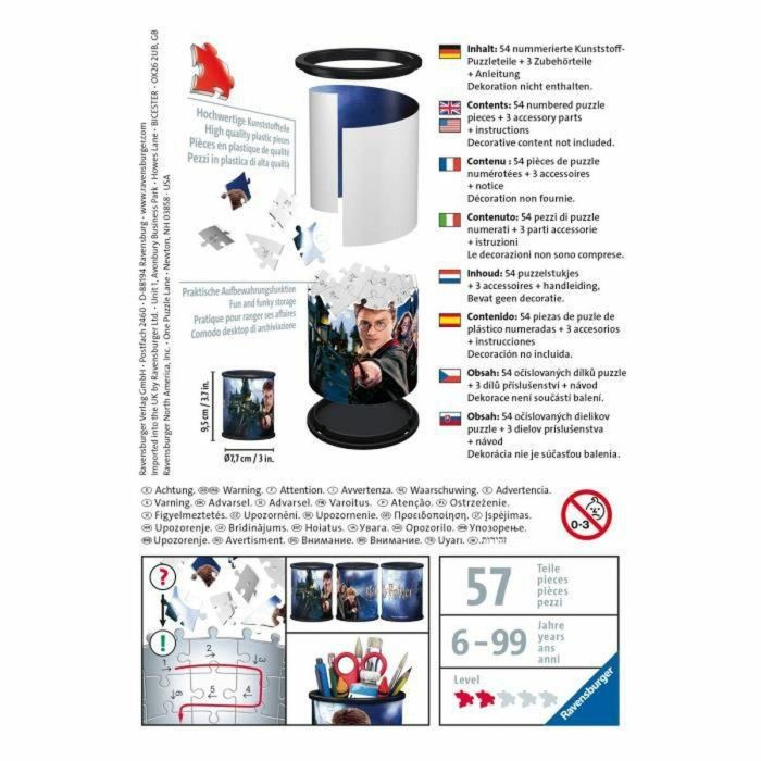 Ravensburger Portalápices 3D Puzzle Harry Potter Rompecabezas de Plástico 3D para Ensamblar Juguete Educativo para Niños y Niñas 6+ Años 4 Ravensburger Portalápices 3D Puzzle Harry Potter Rompecabezas de Plástico 3D para Ensamblar Juguete Educativo para Niños y Niñas 6+ Años 4