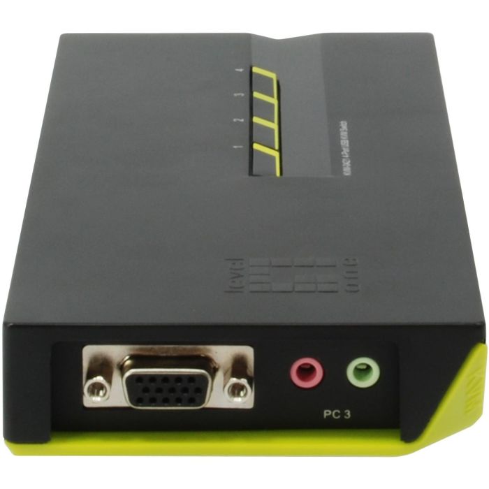 LevelOne Switch KVM 4 Puertos VGA USB Audio 2048x1536 Pixeles Negro Verde 5