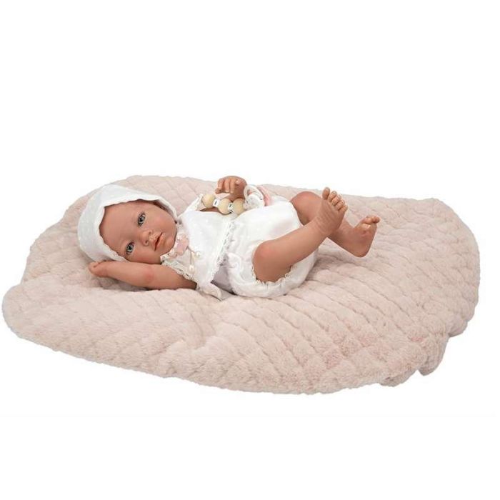 Muñecas Arias Muñeca Reborn Arias 38 cm Maitane Rosa con Manta para Niños de 3 Años, Idioma Español