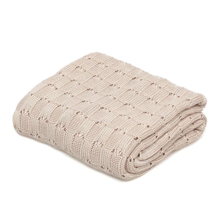 KioKids Manta de Bambú 100% para Bebé Recién Nacido, Beige, Térmica, Antihumedad, Certificado OEKO-TEX, Tamaño 80 x 110 cm