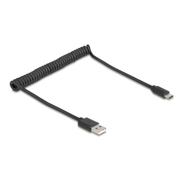 DeLOCK Cable USB 2.0 Tipo-A macho a USB Tipo-C en espiral 0 DeLOCK Cable USB 2.0 Tipo-A macho a USB Tipo-C en espiral 0