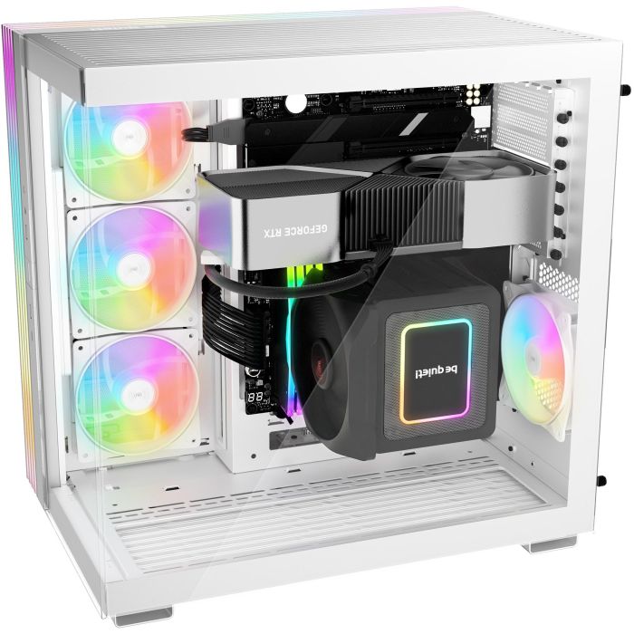 be quiet! Light Base 600 LX White Midi Tower PC con Ventana Lateral, Iluminación ARGB, para Placas Base ATX, micro ATX, Mini-ITX 3