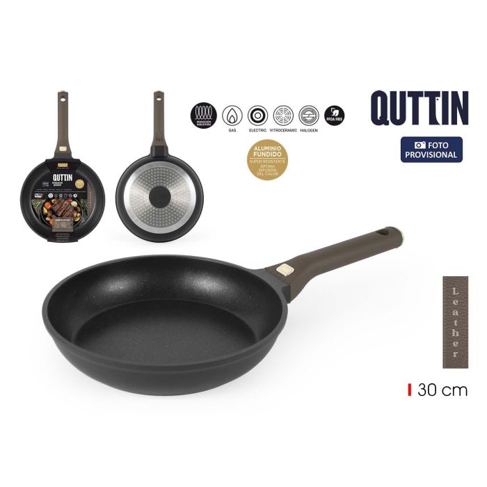 Quttin Sartén de Aluminio Inducción Leather 30 cm (6 Unidades)