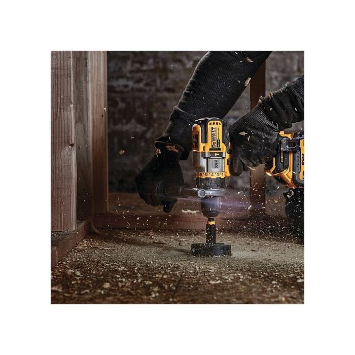DeWALT DCD999NT-XJ Taladro de Pistola con Percusión 18V, 2250 RPM, Máx. 55mm Madera/13mm Piedra, Par 126Nm, Incluye Funda y Empuñadura Adicional, Negro/Plata/Amarillo 2