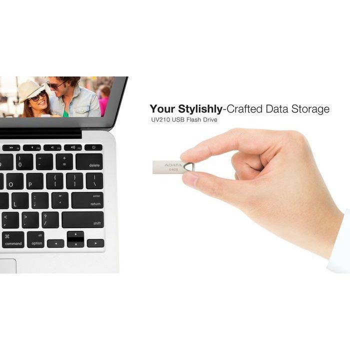 ADATA UV210 Memoria USB 64GB USB 2.0 Carcasa Metálica de Aleación de Zinc Diseño sin Tapa Resistente a Golpes, Agua y Polvo 6