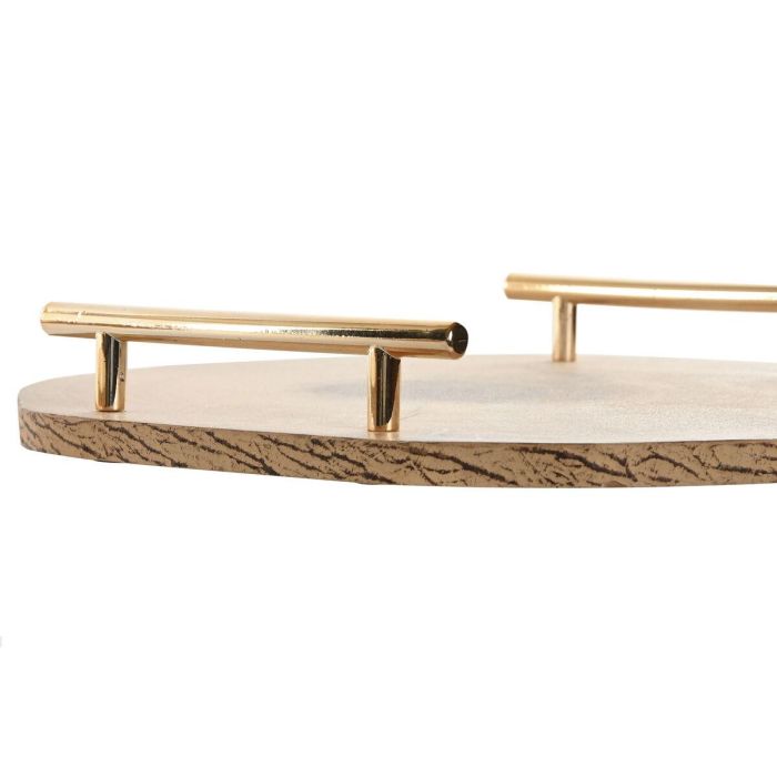 Centro de Mesa Home ESPRIT Marrón Dorado 30 x 30 x 4 cm (2 Unidades) 1 Centro de Mesa Home ESPRIT Marrón Dorado 30 x 30 x 4 cm (2 Unidades) 1