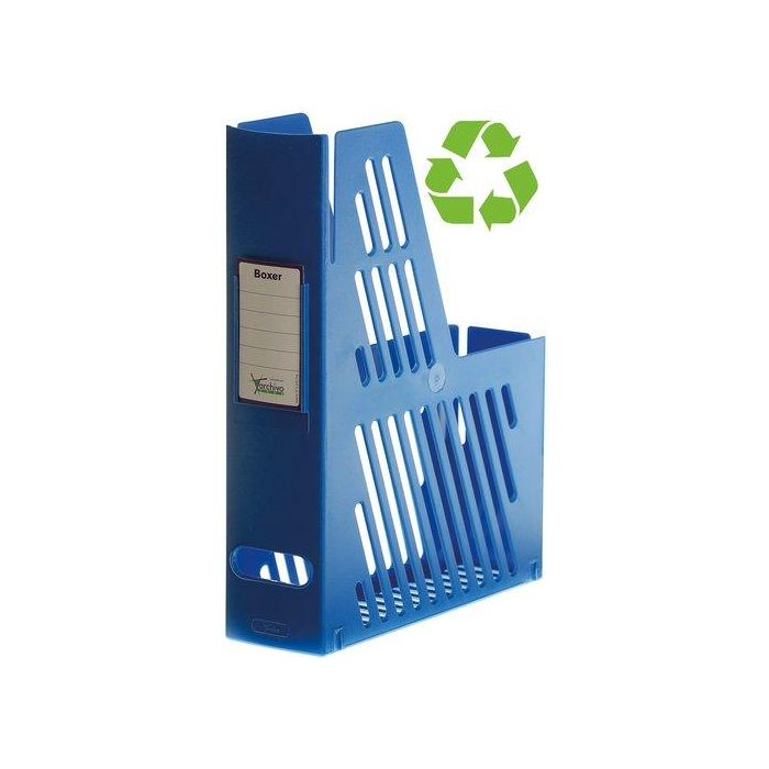 Archivo 2000 Cajetín de Archivo con Tarjetero Identificador 240x75x315 mm Azul