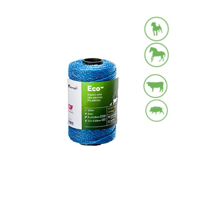 Pastormatic Cuerda conductora 2 mm 200 m - 6 cords (0,16mm acero inox.) 15 cords (0,30mm) 0 Pastormatic Cuerda conductora 2 mm 200 m - 6 cords (0,16mm acero inox.) 15 cords (0,30mm) 0