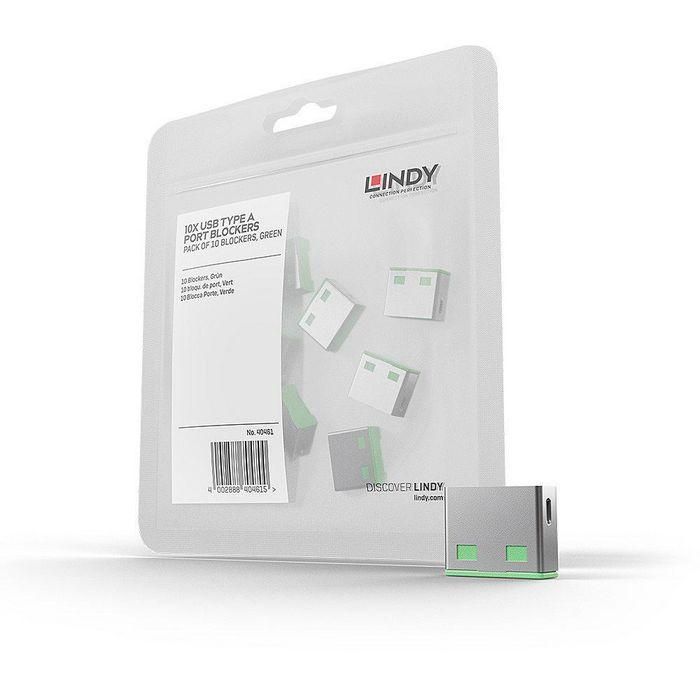 Lindy USB Port Blocker (without key) - Pack of 10, Colour Code: Green Lindy USB Port Blocker (without key) - Pack of 10, Colour Code: Green