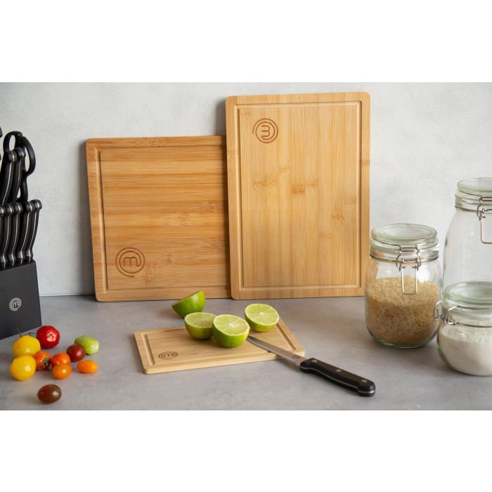 Masterchef Tabla de Cortar de Bambú 34 cm x 23.5 cm x 1 cm 2