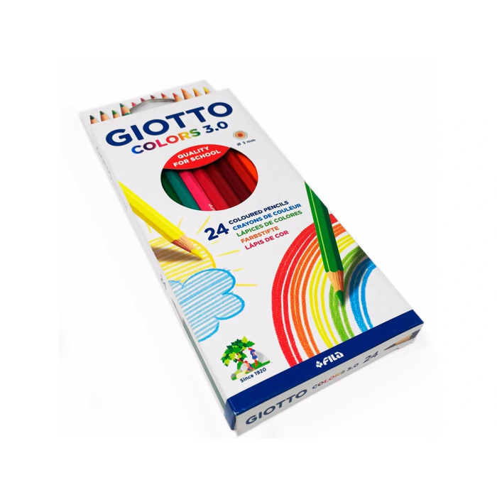 Giotto Lapices de Colores 3.0 Mina 3mm Caja de 24 Colores Surtidos 2