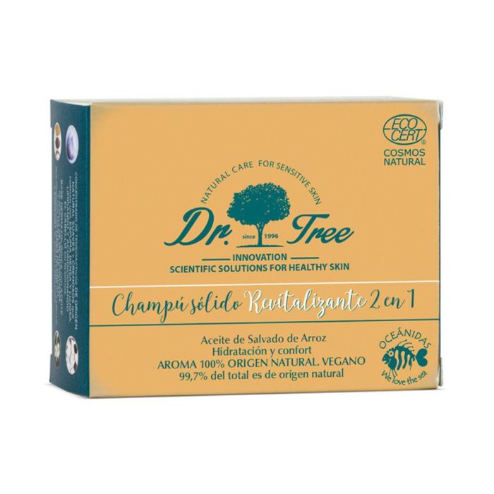 Dr. Tree Champú Sólido Revitalizante 2 en 1, 75 gr 1