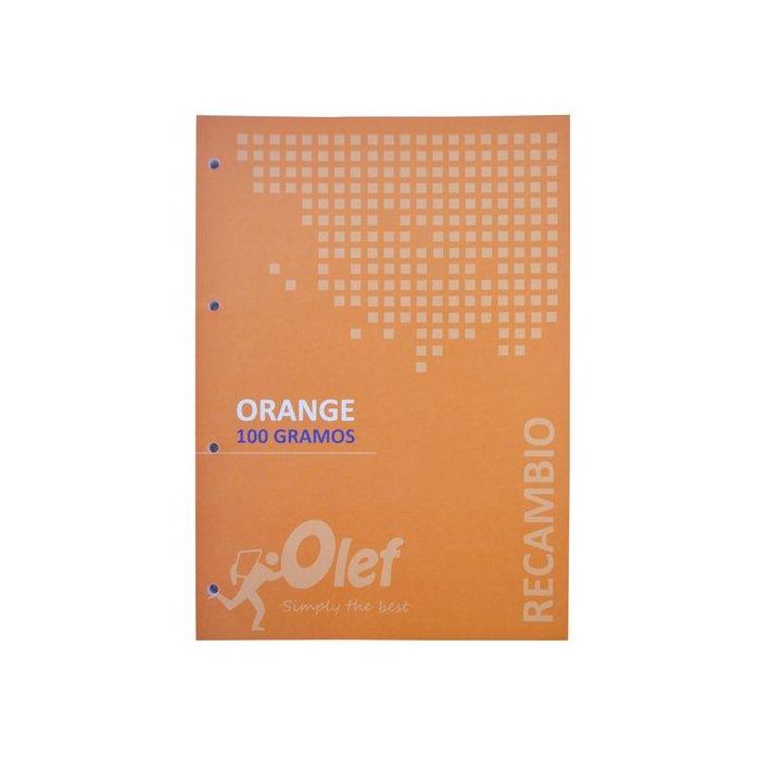Recambio Olef A4 80H 100Gr 4 Taladros Cuadric.5X5 Naranja (Set de 5)