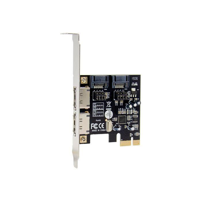 MicroConnect Tarjeta de Expansión PCIe SATA III ASM1061 Controlador 6Gb/s para Discos Duros SSD 2