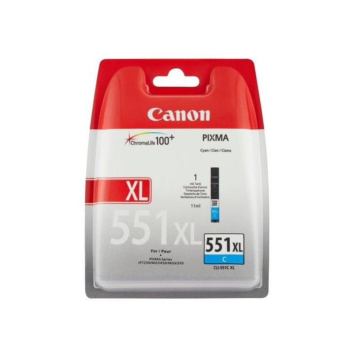 Cartucho Inkjet Canon Cli-551Xl Pixma Mg-5450/6350, Ip-7250 Cian (6444B001)