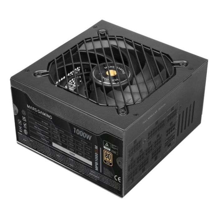 Mars Gaming Fuente de Alimentación MPB1000SIM 1000W 80 Plus Gold Ventilador 14cm 2