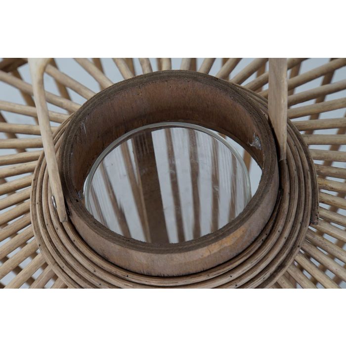 DKD Home Decor Portavela Balines Marron Bambu Cristal 41 x 37 x 41 cm (2 Unidades) 2