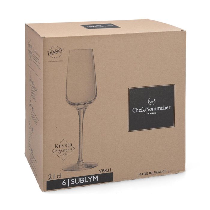 Caja 6 Copas Flauta Krysta Sublym Eco Chef & Sommelier 21 cL 2