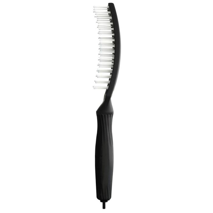 Olivia Garden FINGERBRUSH Cepillo para el Pelo Curvado Ventilado Desenredante y Secado Rápido con Cerdas de Nylon Negro Pequeño 1 u 2 Olivia Garden FINGERBRUSH Cepillo para el Pelo Curvado Ventilado Desenredante y Secado Rápido con Cerdas de Nylon Negro Pequeño 1 u 2