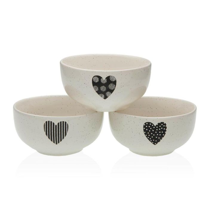 Cuenco Versa NATHALIE Gres 13 x 6,4 x 13 cm Corazón Cuenco Versa NATHALIE Gres 13 x 6,4 x 13 cm Corazón