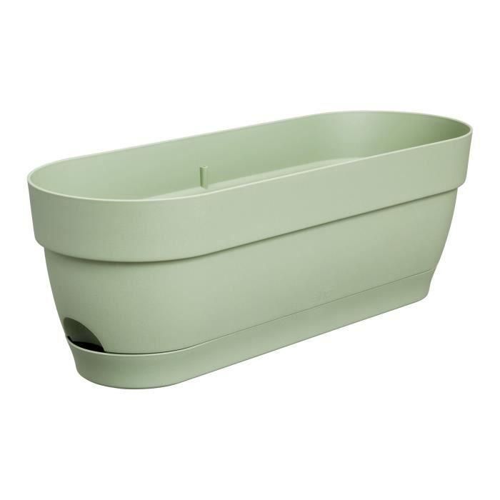 Elho ELH8711904521745 Plantador Rectangular con Depósito de Agua de Plástico, Ø 50 cm, Verde 2 Elho ELH8711904521745 Plantador Rectangular con Depósito de Agua de Plástico, Ø 50 cm, Verde 2