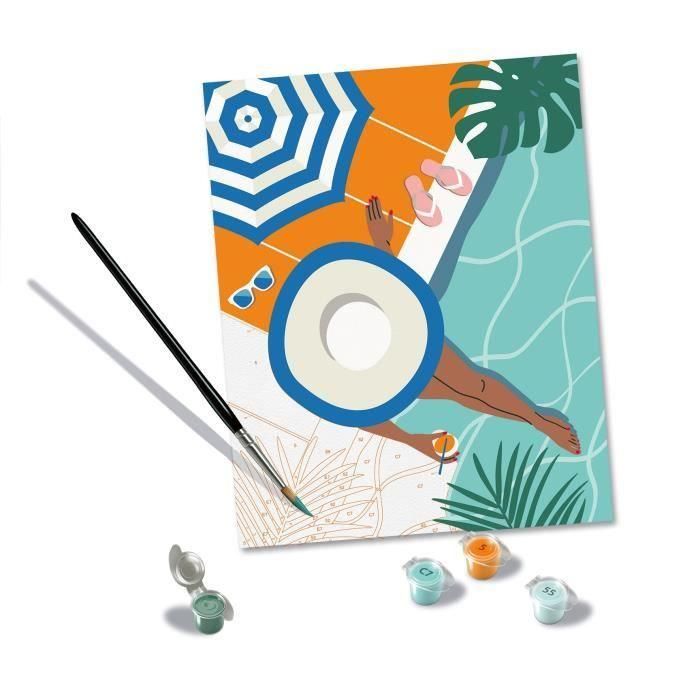 CreArt 24x30 cm Pool Time, Adulto, Pintar por números, 25523, Ravensburger 1 CreArt 24x30 cm Pool Time, Adulto, Pintar por números, 25523, Ravensburger 1