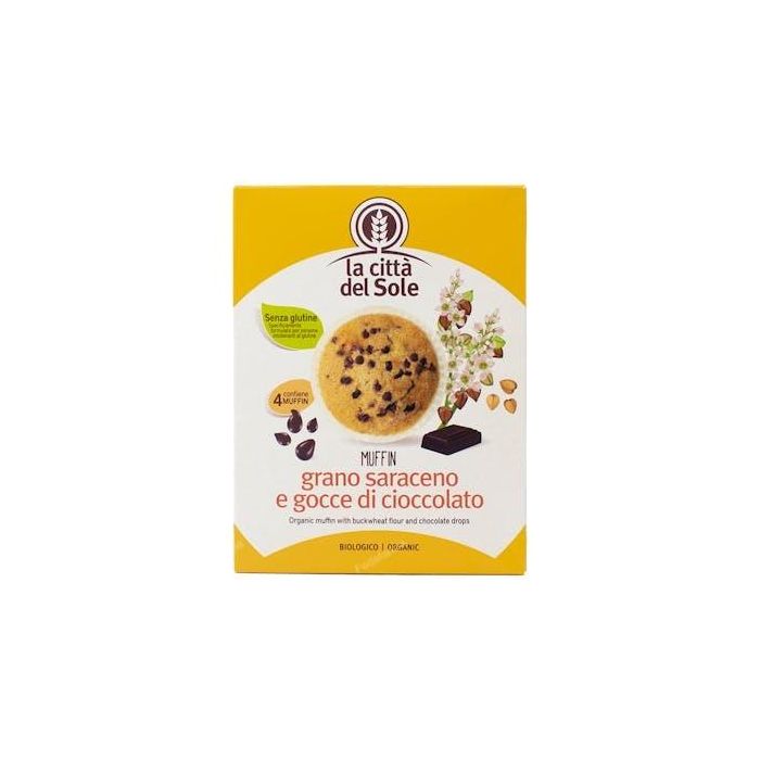 LA CITTA DEL SOLE Magdalenas de Trigo Sarraceno con Chips de Chocolate 4x45G