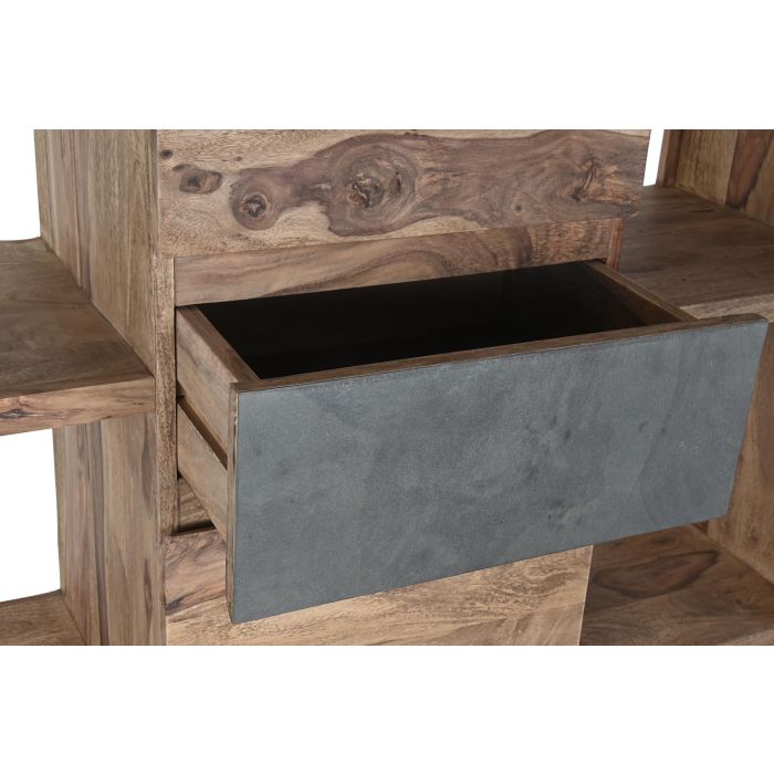DKD Home Decor Estantería de Almacenamiento Sheesham Natural Gris con 1 Cajón, 2 Puertas y 8 Estantes, Mueble Auxiliar 120x40x185 cm 2 DKD Home Decor Estantería de Almacenamiento Sheesham Natural Gris con 1 Cajón, 2 Puertas y 8 Estantes, Mueble Auxiliar 120x40x185 cm 2